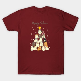 Happy "Catmas" Christmas Tree T-Shirt